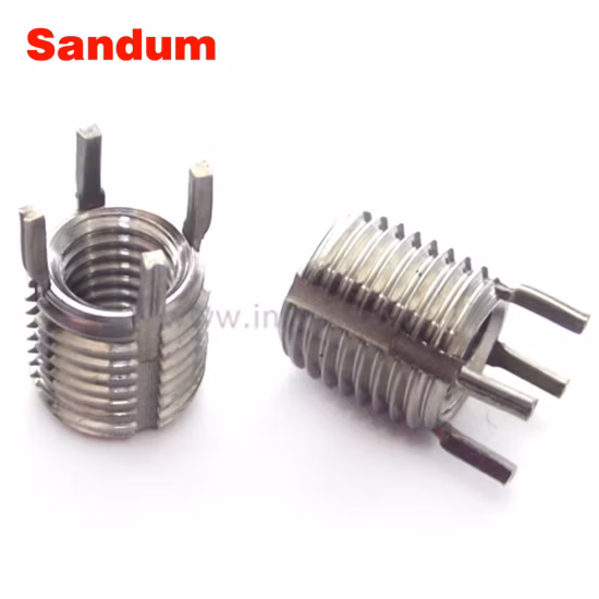 Inserto de rosca de tornillo de bloqueo de llave de tipo sólido de acero inoxidable con rosca métrica M8*1,25 M10*1,25