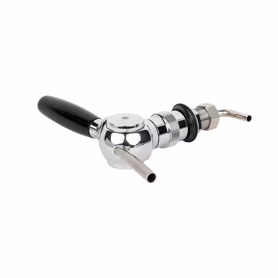 Grifo de cerveza de barril ajustable cromado, grifo de cerveza con controlador de flujo