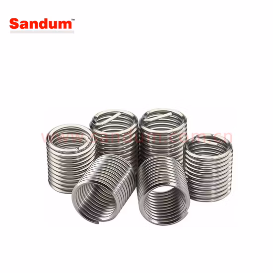 Inserto roscado de tornillo de alambre de tipo bloqueo de acero inoxidable 304 con rosca M6 M8 M10 M12